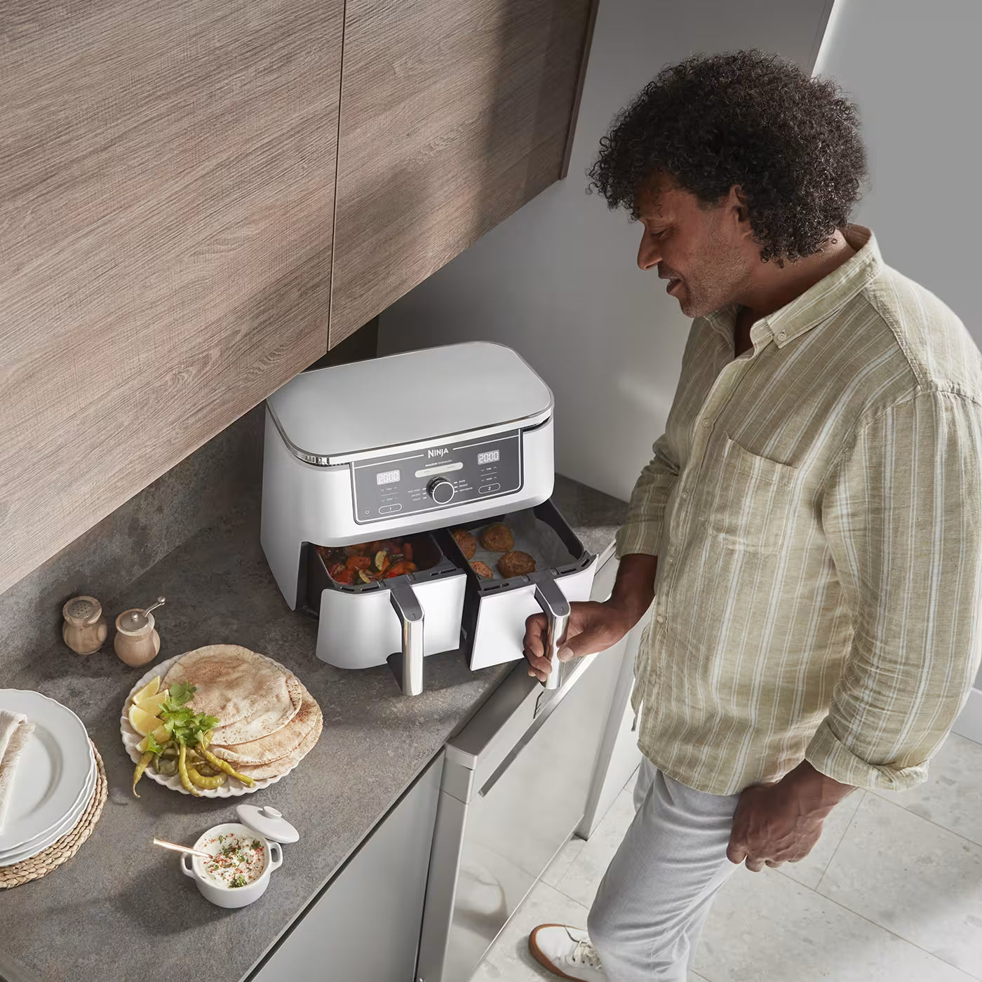 Air Fryer Ninja Foodi MAX DualZone Blanche 9,5L (AF400EUWH)
