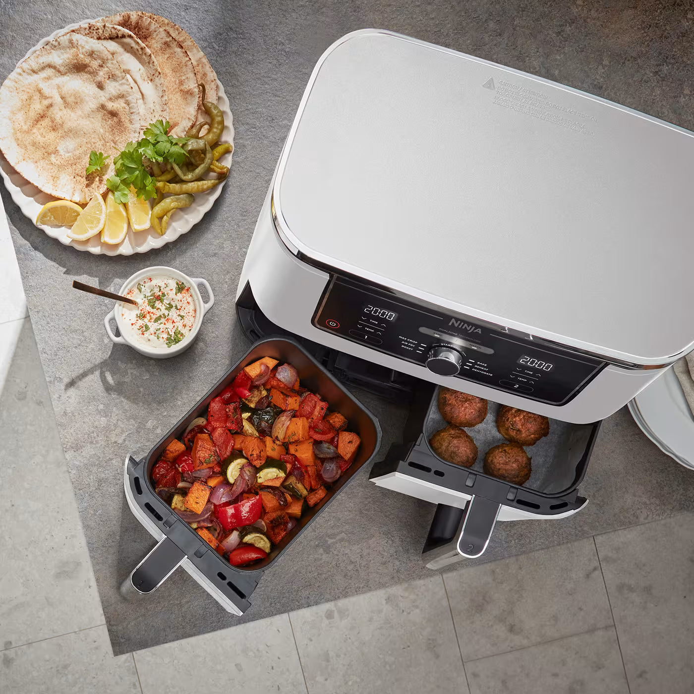 Air Fryer Ninja Foodi MAX DualZone Blanche 9,5L (AF400EUWH)